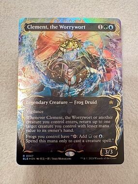 Clement, the Worrywort (Borderless) Raised Foil Magic: The Gathering Card